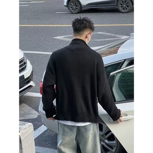 立领针织开衫外套男士春秋冬季新款外穿休闲毛衣潮M5003-P58图片