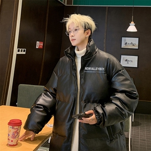 冬季 PU皮立领皮衣面包服羽绒棉外套 MY2888  直播图片