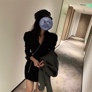 泡泡肩连衣裙图片