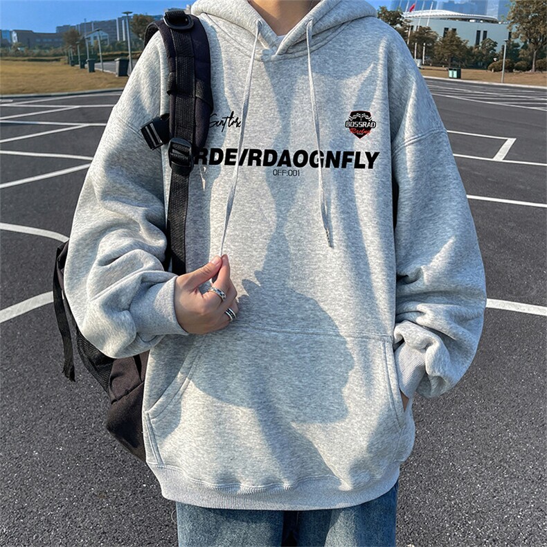 抖音得物供货可提供视频春装重磅美式宽松连帽卫衣DL2412,男装卫衣,电商A486-1