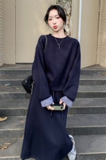 韩系学院风套装女2025秋季新款独特漂亮松弛感卫衣半身裙两件套潮，女装套装/套裙，2C212