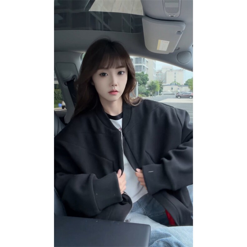 JK1169-特P58加棉TP68重磅呢料解构设计感拼接复古大码痞帅外套,女装短外套,电商A059