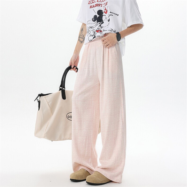 8XL-M棉麻扎染糯米裤垂感直筒宽松慵懒休闲阔腿裤K9130P68控98,男装休闲裤,电商D206-1
