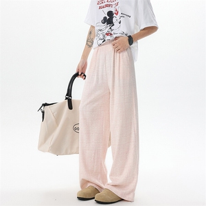 8XL-M  棉麻扎染糯米裤垂感直筒宽松慵懒休闲阔腿裤K9130P68控98图片