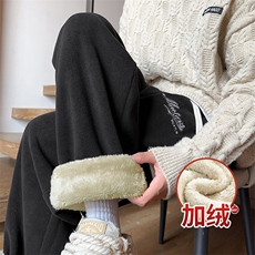 217-2-NK556-P45冬季新款羊羔绒加绒加厚直筒休闲裤男大码卫裤，男装休闲裤，星座217-2