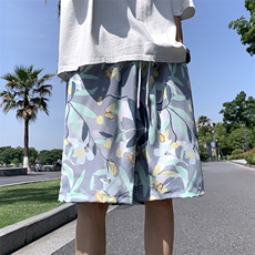 703-DK80-P26夏季休闲大码沙滩短裤数码印花，男装休闲裤，星座703