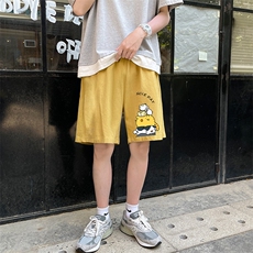 YD33090-P25港风潮牌亚麻短裤男大码棉麻五分裤男中裤沙滩裤，男装休闲裤，电商A040