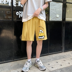YD33090-P25 港风潮牌亚麻短裤男大码棉麻五分裤男中裤沙滩裤图片
