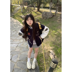 高街重磅小个子棒球服外套男女秋款潮牌宽松夹克加绒 JK167图片