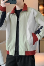 2025新款现货小米格撞色夹克男立领上衣外套DSA157B-J1571-P70，男装夹克，电商A157B