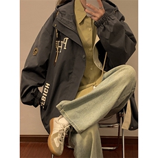 春秋季印花外套男女同款新款美式夹克XZ102B-1-JK6656P85，男装夹克，星座102B-1
