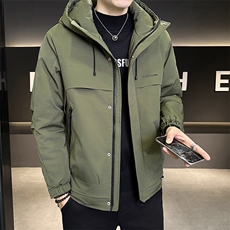 店主风2025年男士秋冬二棉加棉加厚夹克连帽棉服M1123-P105，男装夹克，电商D240-242