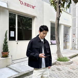 秋季2025老钱风抖音纯色休闲立领夹克店主风A236-82527-P125图片
