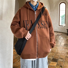 美式复古连帽开衫卫衣男春23年新款宽松潮牌外套-JK23104-P75控98，男装卫衣，星座605(原A050)