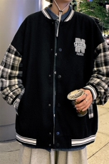 JK809P65港风拼接棒球服百搭休闲宽松夹克外套男，男装夹克，星座1204-3