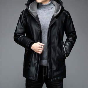男士绒羽绒服2023新款冬季中老年爸爸装冬装外套ALXB8938-P375图片