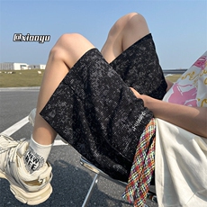 XZ616夏季扎染华夫格刺绣百搭五分裤休闲短裤TY2480P35控48，男装休闲裤，星座512A（原616）