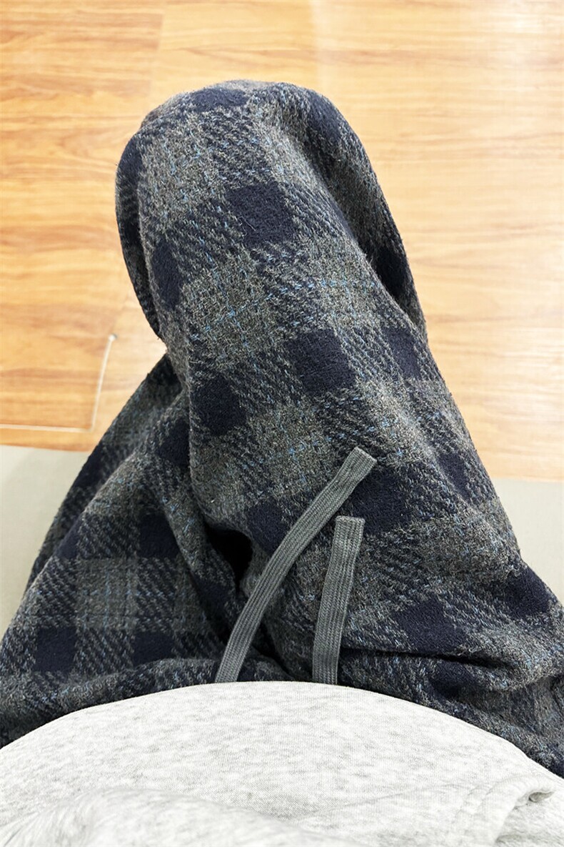 美式高街潮流宽松休闲裤阔腿直筒裤A086-HK52130-加绒P55常规P45,男装休闲裤,电商基地A086