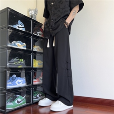 夏季新款风新中式盘扣宽松冰丝休闲西裤B315-K24045-特p30控58，男装休闲裤，电商B315