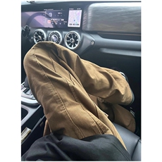 复古宽松直筒休闲裤男春秋季卡其色工装阔腿裤潮牌KD45，男装休闲裤，星座1116A（原606A-3）
