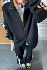 潮流撞色开衫卫衣运动套装W4641-特P48控98/K8579-特P38控69，男装休闲套装，电商A007