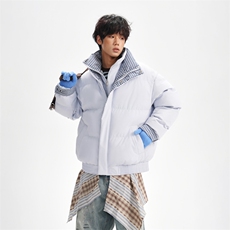 冬季新品得物美式潮流高品质格子加绒加厚棉衣外套棉服MY5566-P88，男装棉衣，星座610B-1
