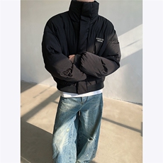 现货扎染棉服美式短款面包服男冬季高街廓形棉衣外套P108，男装棉衣，电商C306-1