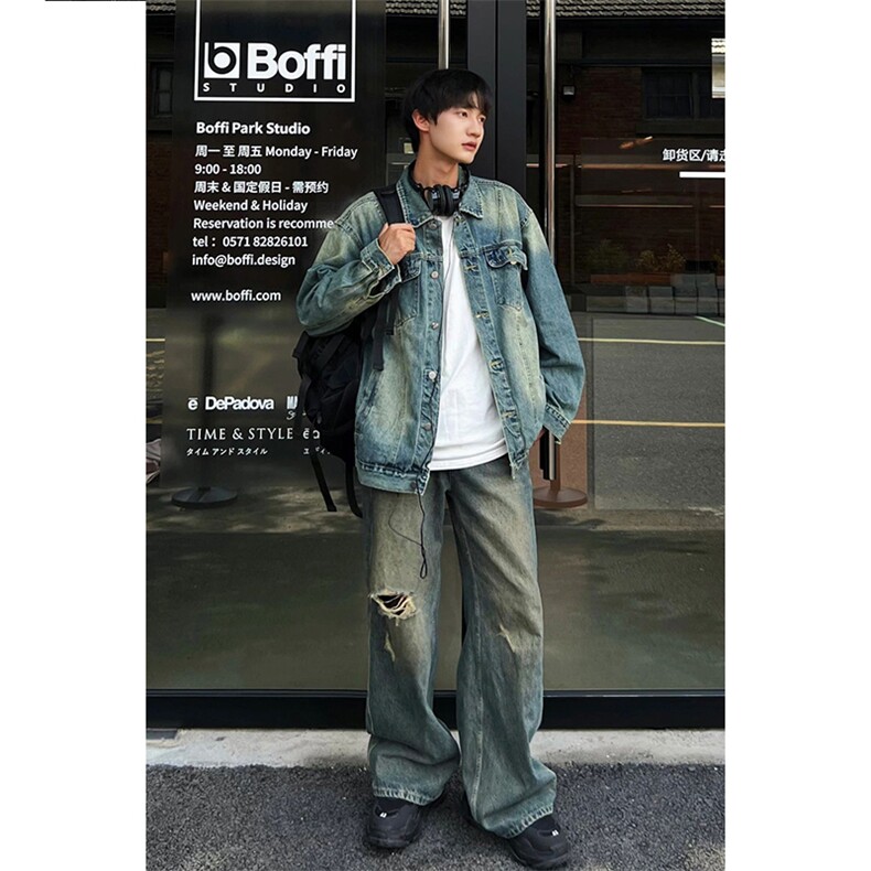 美式复古水洗工装牛仔外套JK03-P110，男装工装外套，星座310A-4