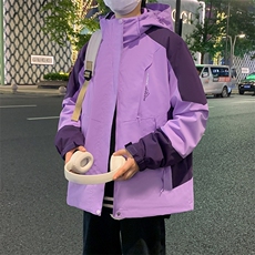 户外三合一拼接冲锋衣宽松百搭防风防水外套夹克男女款1818-P95，男装夹克，电商B306