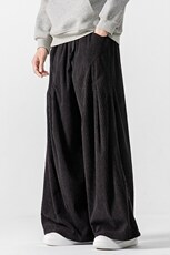 24秋冬大码日系风复古灯芯绒哈伦阔腿休闲长裤男女k273/P70，男装休闲裤，电商A221A
