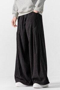 24秋冬 大码日系风复古灯芯绒哈伦阔腿休闲长裤男女 k273/P70图片