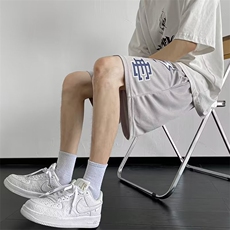美式篮球运动小短裤闪电印花男不过膝四分裤子D1066P25，男装休闲裤，星座1116-2