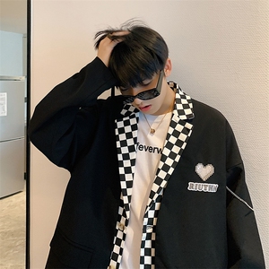 小西服男春秋装拼接男装上衣XF1599-P115图片