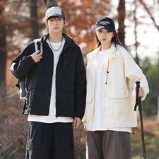 男士防晒衣连帽情侣休闲外套宽松夹克春夏户外潮流A266-FS001-P35，男装防晒衣，电商A266