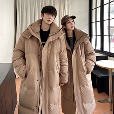 羽绒服男冬季港风连帽长款情侣白鸭绒外套YR926-P205（控价258，男装羽绒服，星座214-3