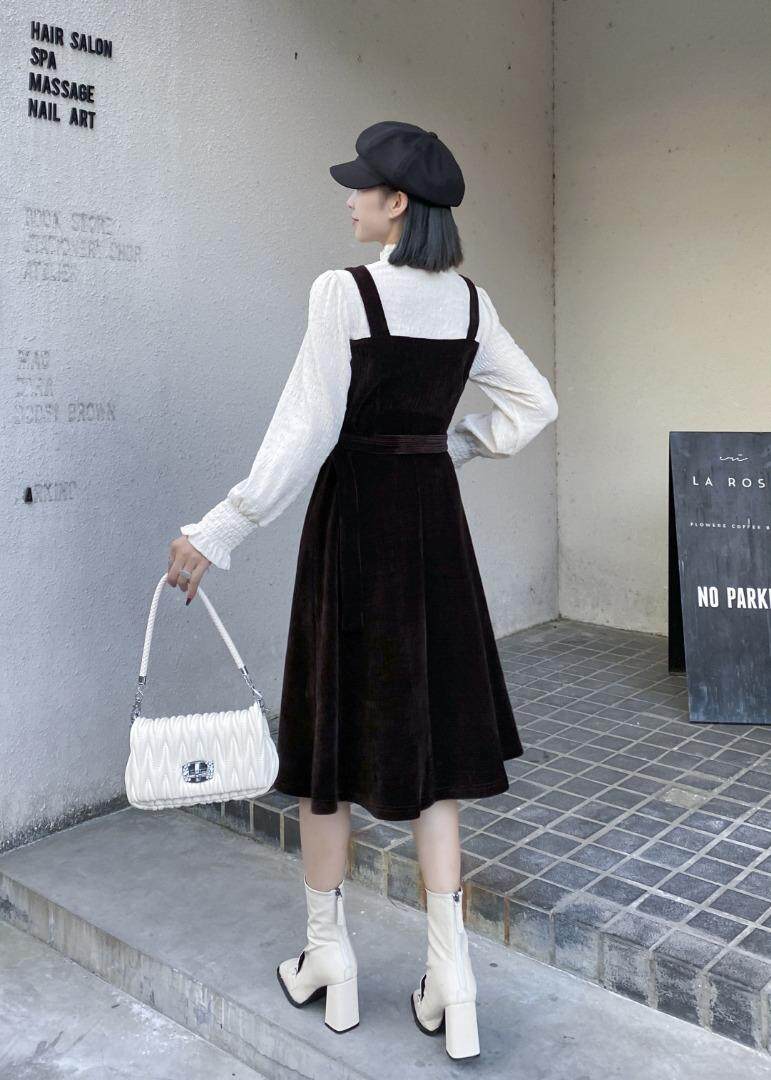 （现货）假两件连衣裙，女装连衣裙，伊娜蕾尔