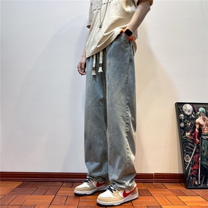 k1078-p45-控68  现货宽松拉链cleanfit牛仔裤马丁靴黑暗图片