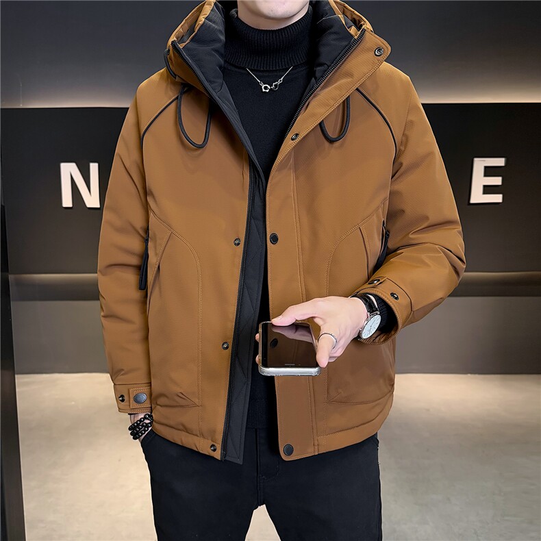 M-4XLB3533725P235黄色连帽羽绒男士冲锋衣【308】,男装夹克,电商B353