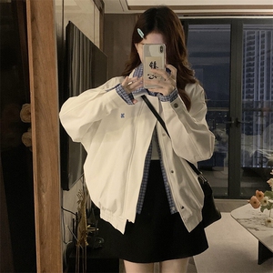 A473-P100假两件叠穿夹克个性复古春秋新款