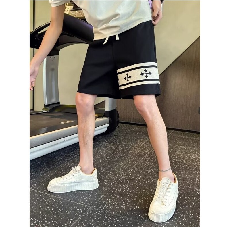 新款原宿休闲百搭痞帅夏季时尚短裤新款无品牌文艺百搭流行日系，男装牛仔裤，星座506A