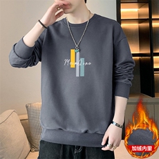 外贸跨境现货秋冬加绒新款2024情侣休闲印花卫衣打底JR061-P19，男装T恤，星座1816-2（原1210–2）