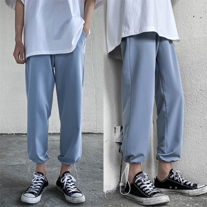 舒适：夏季薄款束脚九分裤男 中性宽松直筒休闲裤XZ707-KZ030-55图片