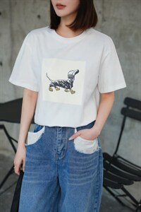 『现货』2022年夏季新全工艺手工钉珠短袖T恤图片