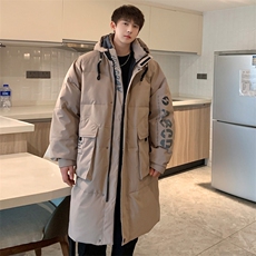 情侣羽绒服男冬季新款港风宽松连帽中长款保暖外套YR906-P175，男装羽绒服，星座214-3