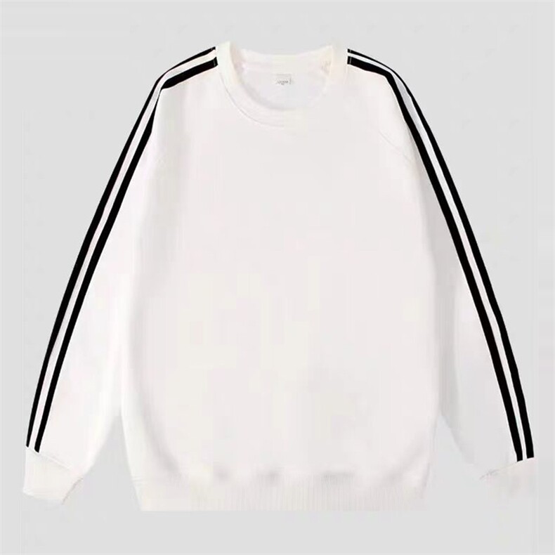 2025年秋季时尚百搭通勤加厚三叶草同款三杠圆领卫衣，男装卫衣，宏恒