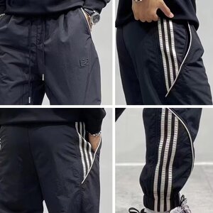 速干夏季运动长裤子男宽松大码休闲九分加肥工装束脚2025冰丝薄款图片