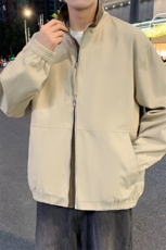2025新款现货纯棉夹克男宽松立领上衣外套DSA157B-J2568-P88，男装夹克，电商A157B