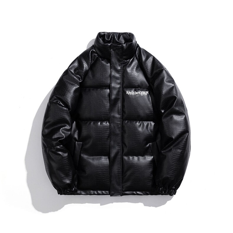 白底鳄鱼纹棉衣男手塞棉夹克PU皮棉服外套男8507P120控158,男装夹克,星座227-7