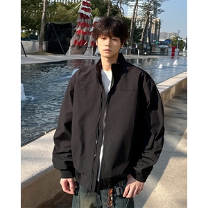 三防立领教练夹克男秋冬款美式廓形短款外套高级感正肩冲锋衣图片
