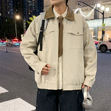 翻领夹克男春季简约宽松潮流百搭上衣服JK266-P73，男装夹克，星座308B-2
